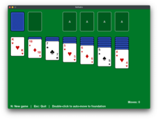 A simple solitaire card game, like the Windows one.